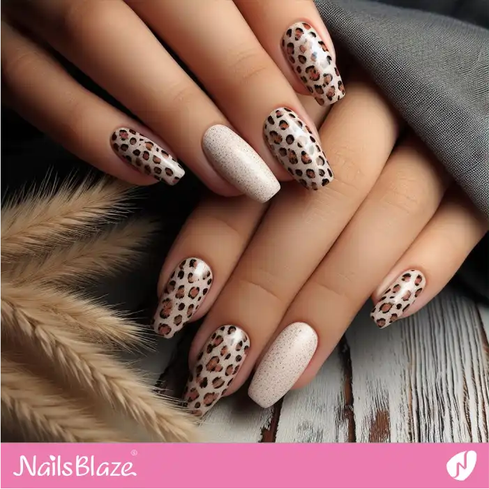 Casual Leopard Print Nails | Animal Print Nails - NB2510